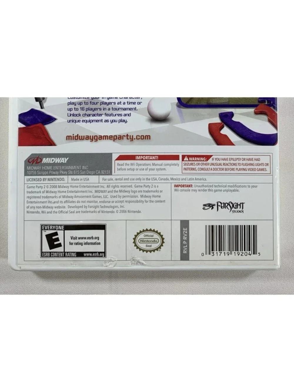 Game Party 2 For Nintendo Wii 11 Games With Case and Manual Rated E Tested